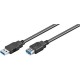 Ewent EW-100203-010-N-P cable USB 1 m USB 3.2 Gen 1 (3.1 Gen 1) USB A Negro